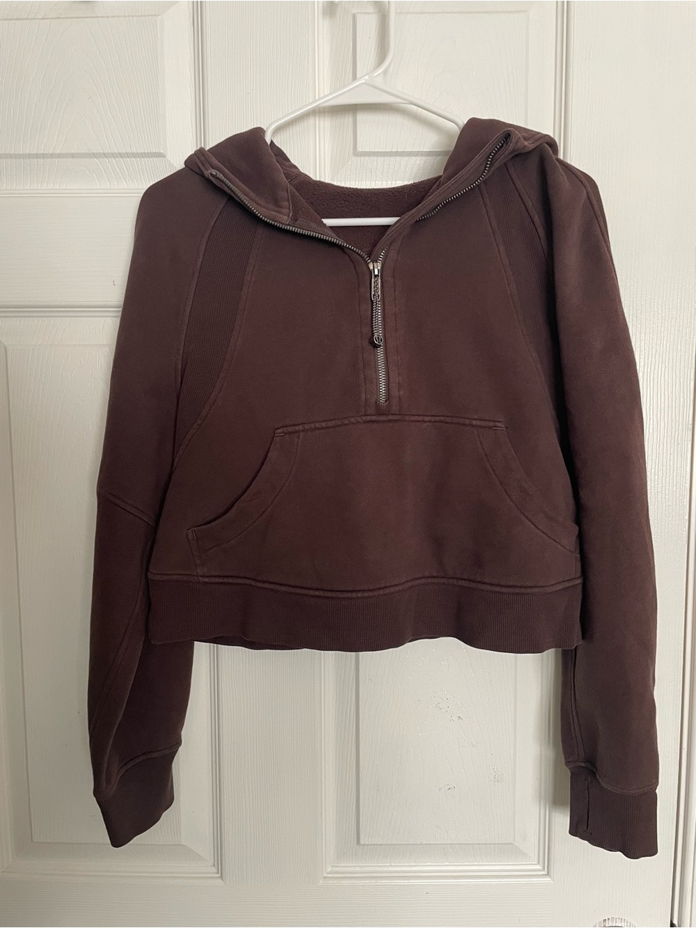 Lululemon Women's XS/S Scuba Espresso Brown Half-Zip Hoodie Sweatshirt